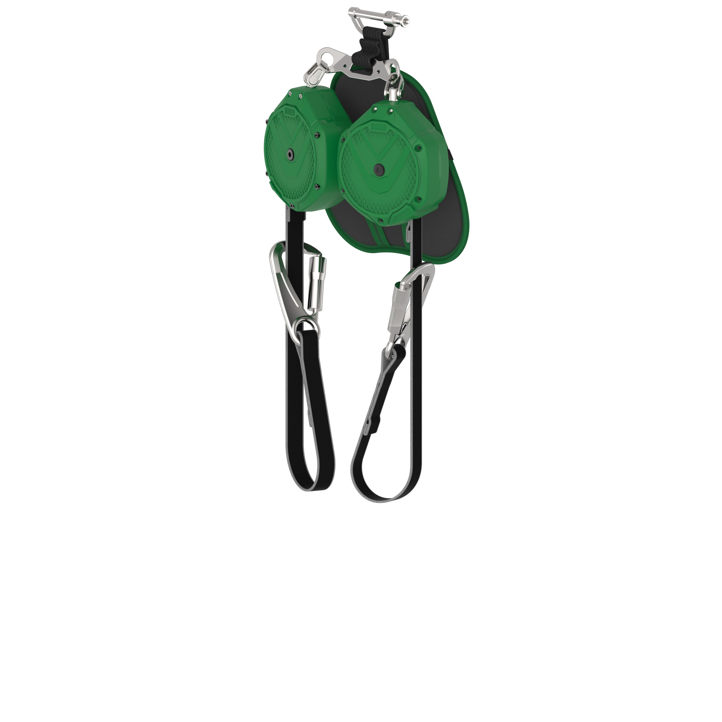 V-SHOCK PFL, 6', single-leg, 36CS swivel snaphook, steel carabiner (top), ANSI Z359.14